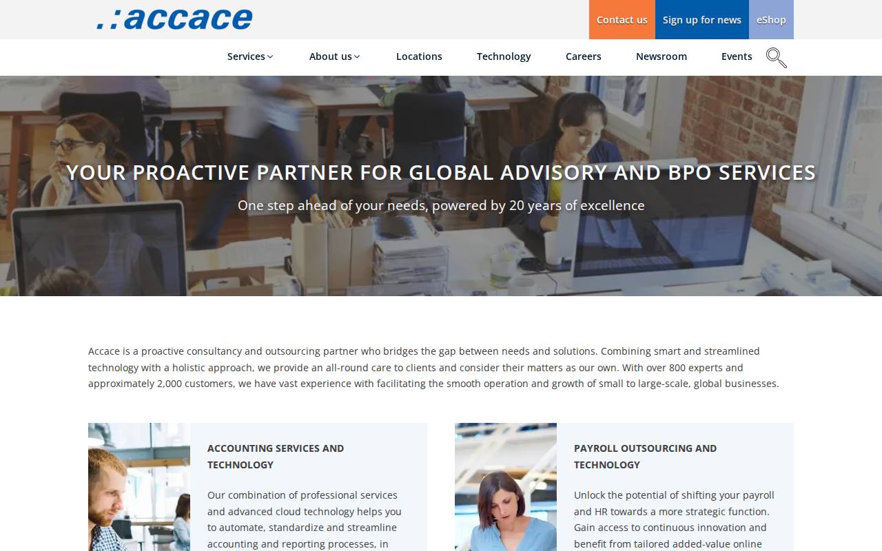 Accace screenshot