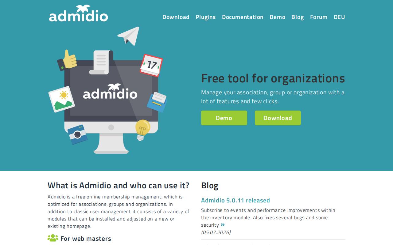 Admidio screenshot