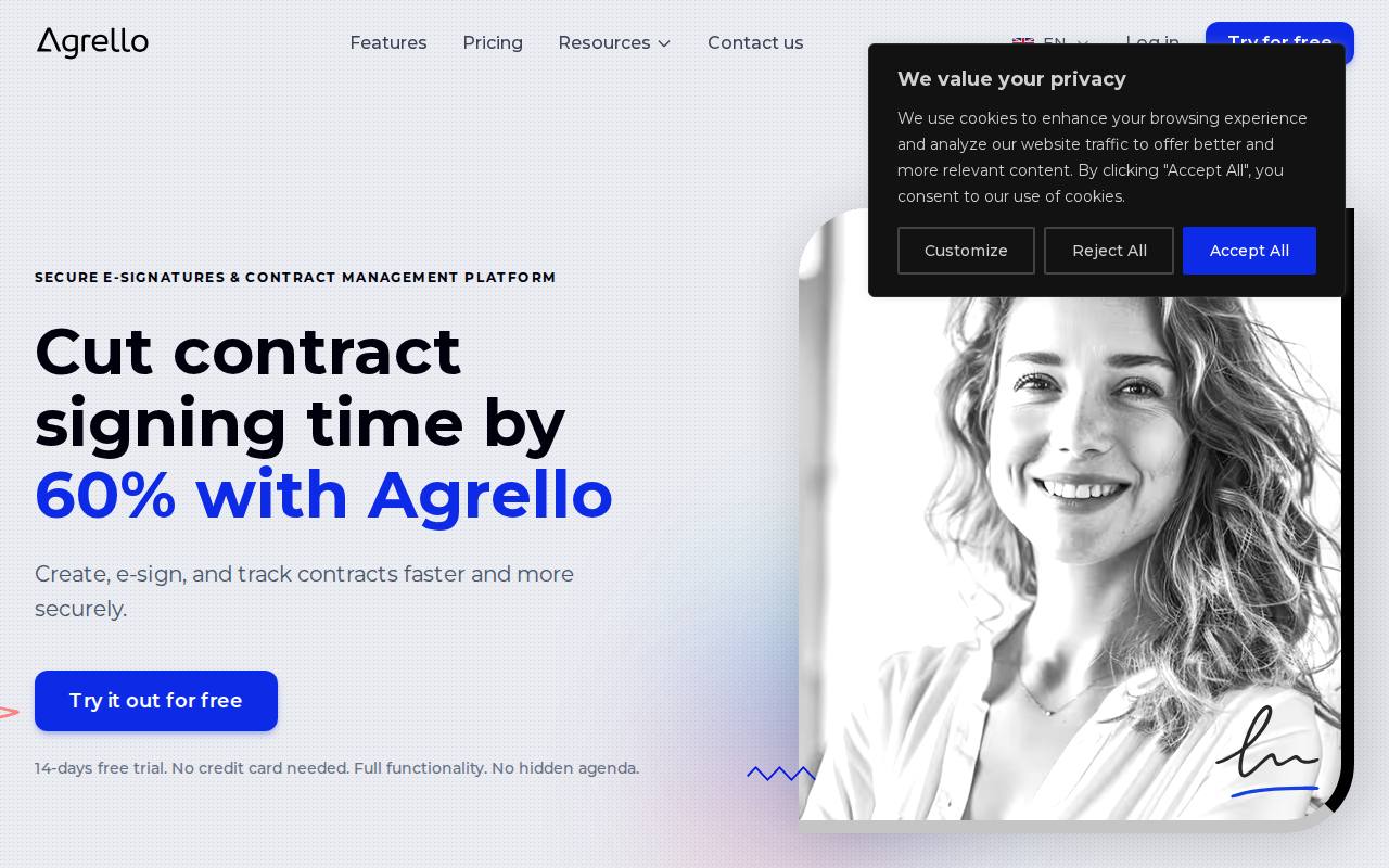 Agrello screenshot