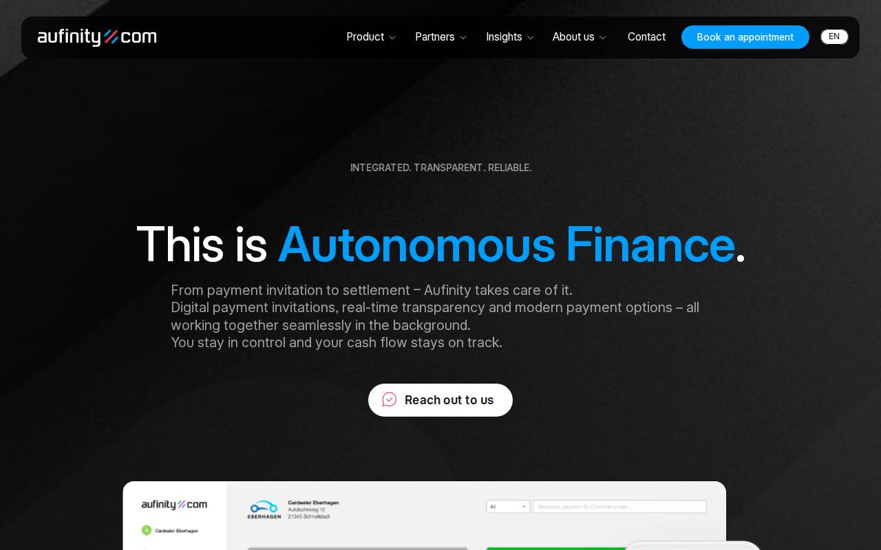 Aufinity screenshot