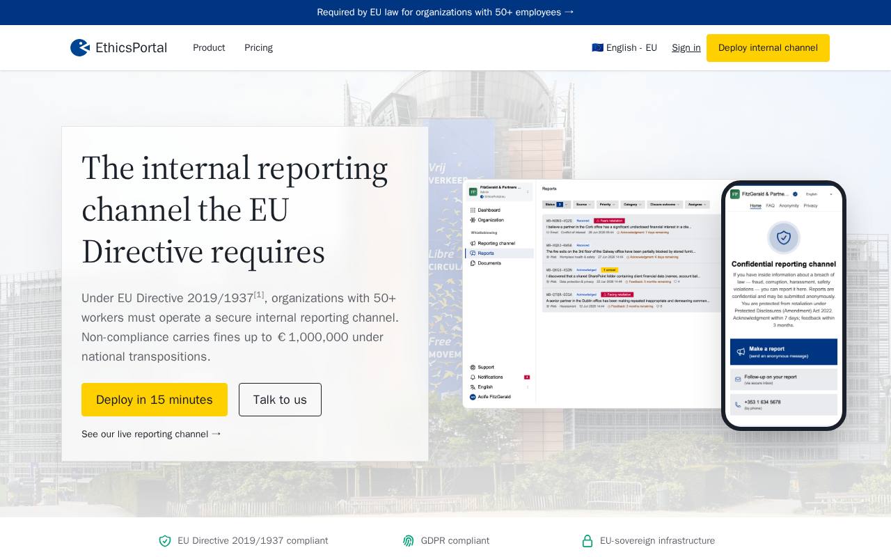 EthicsPortal screenshot