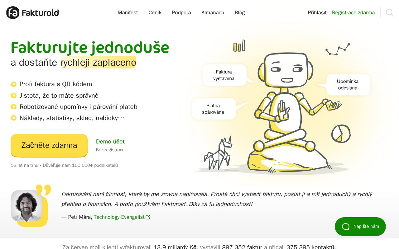 Fakturoid screenshot