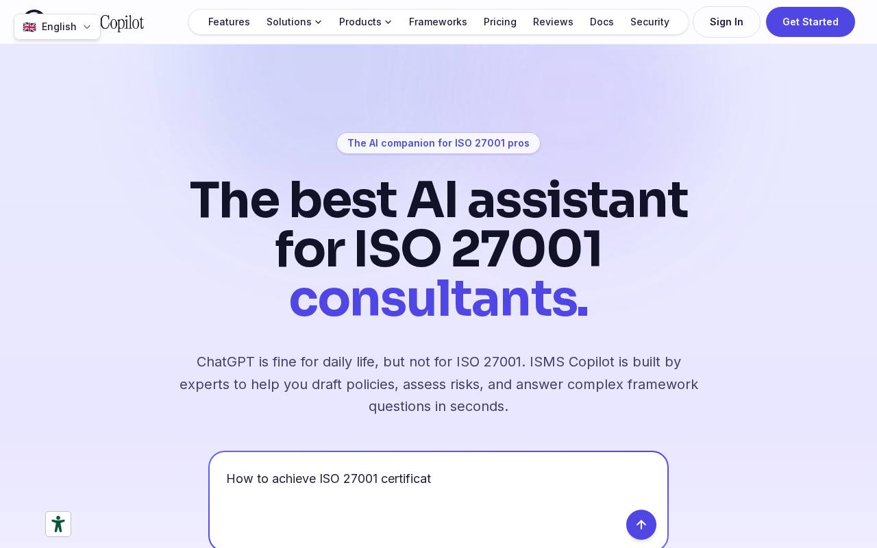 ISMS Copilot screenshot