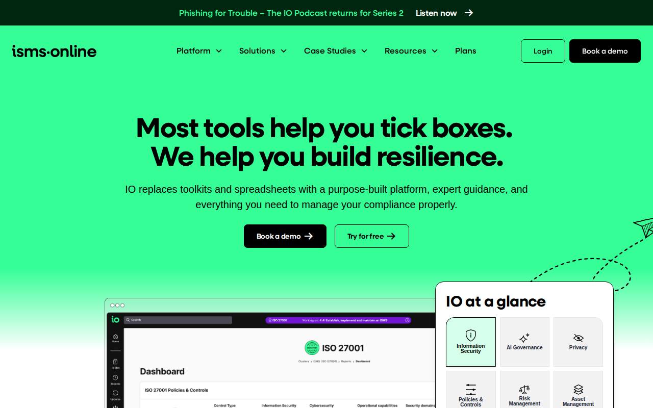 ISMS.online screenshot