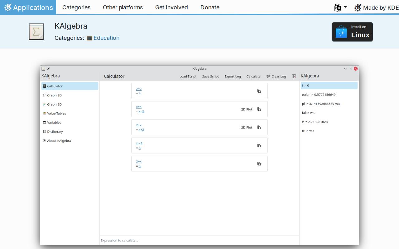 KAlgebra screenshot