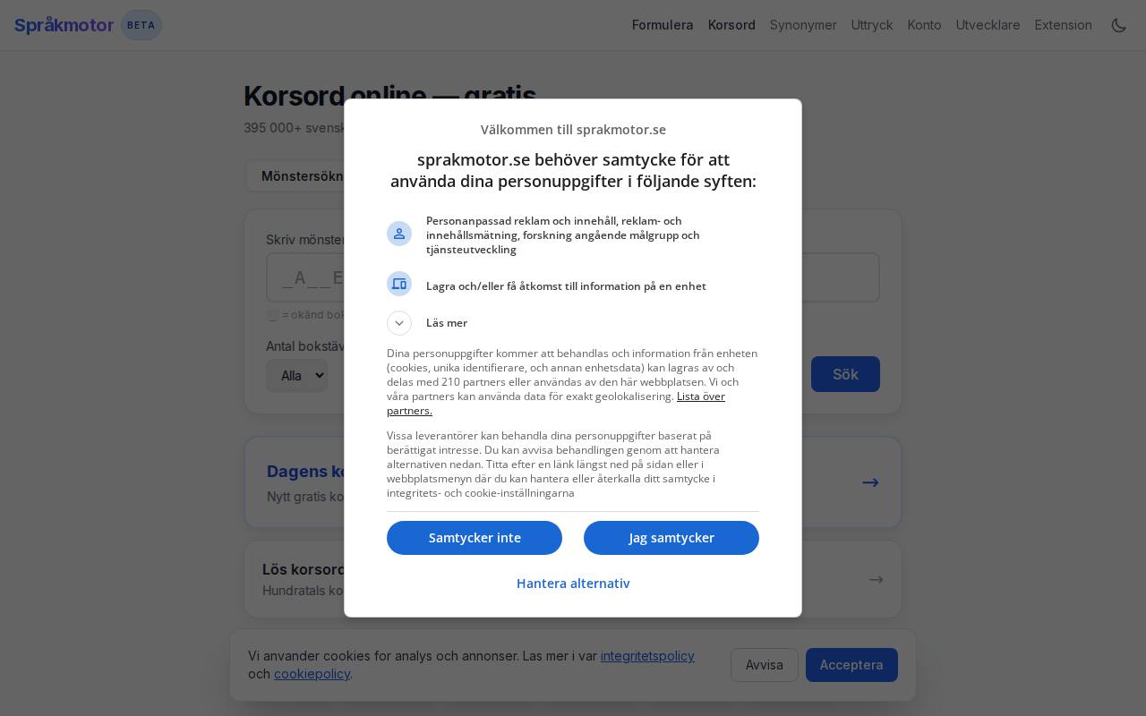 Korsord screenshot