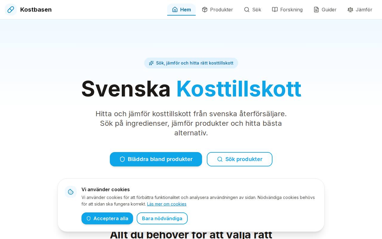 Kostbasen screenshot