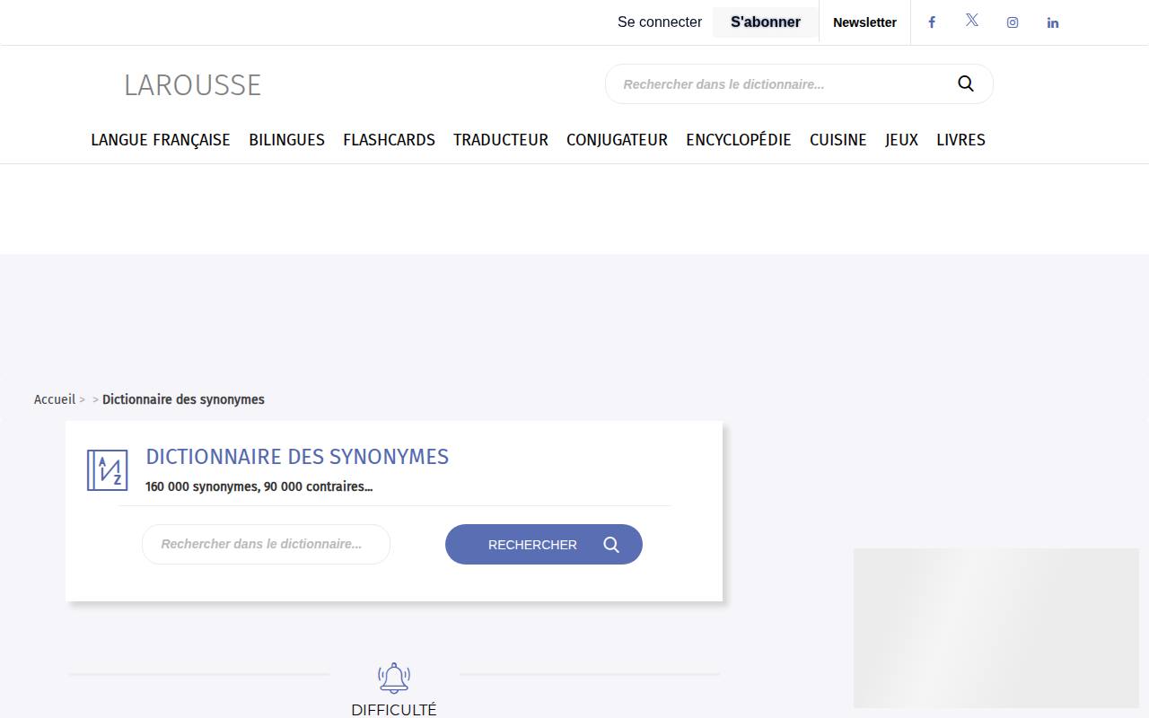 Larousse Dictionnaire des Synonymes screenshot