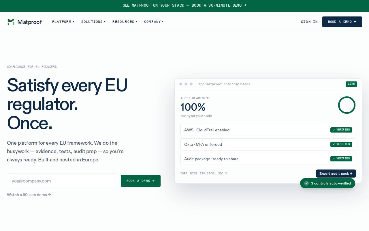Matproof screenshot