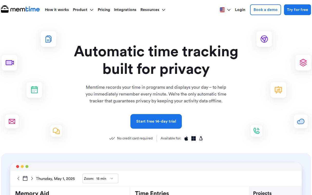 Memtime screenshot