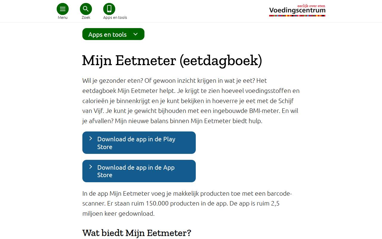 Mijn Eetmeter screenshot