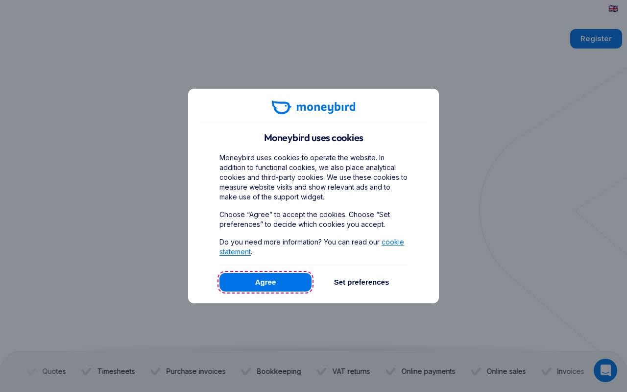 Moneybird screenshot