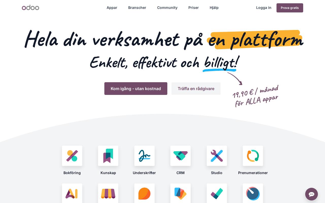 Odoo screenshot