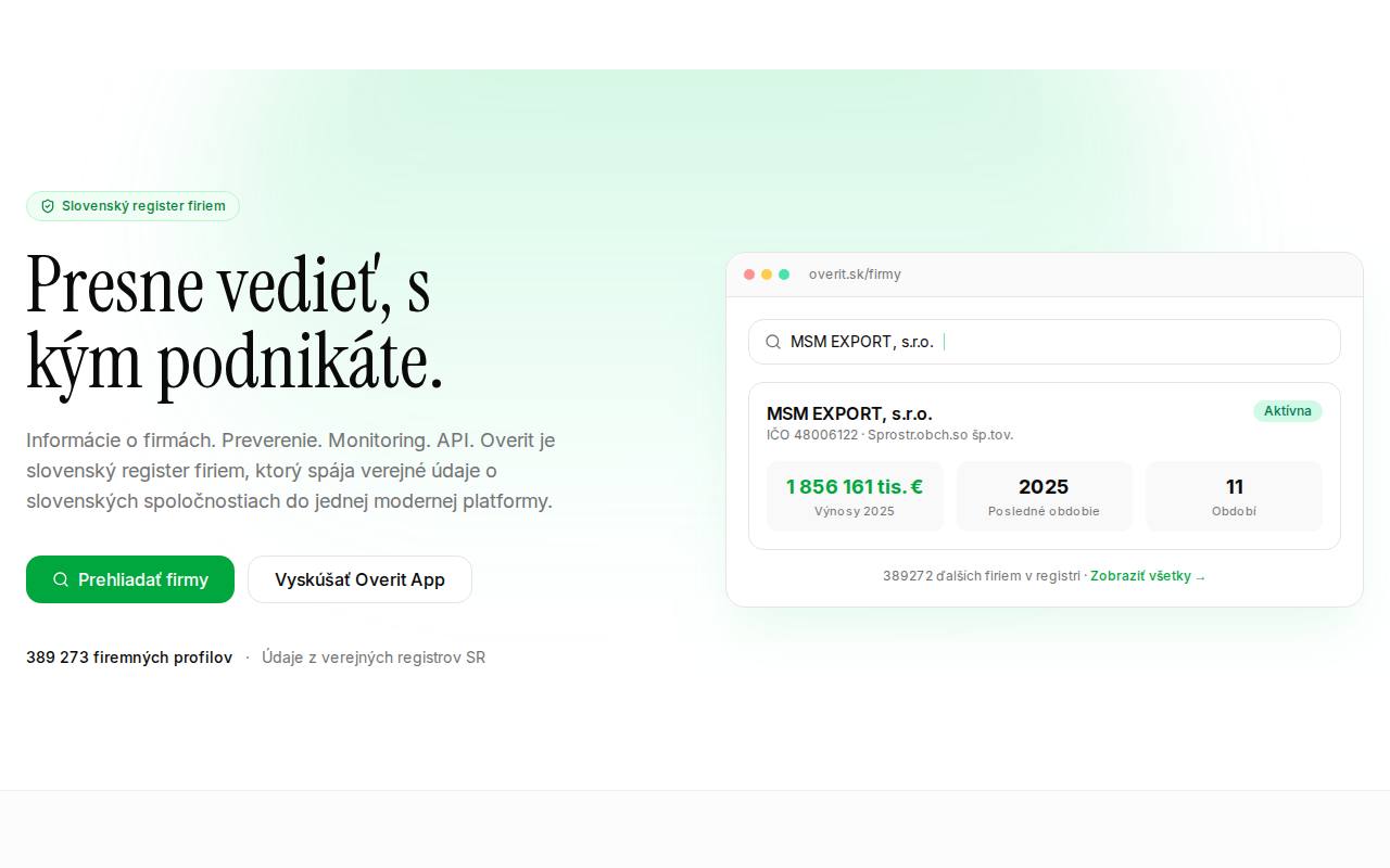 Overit.sk screenshot