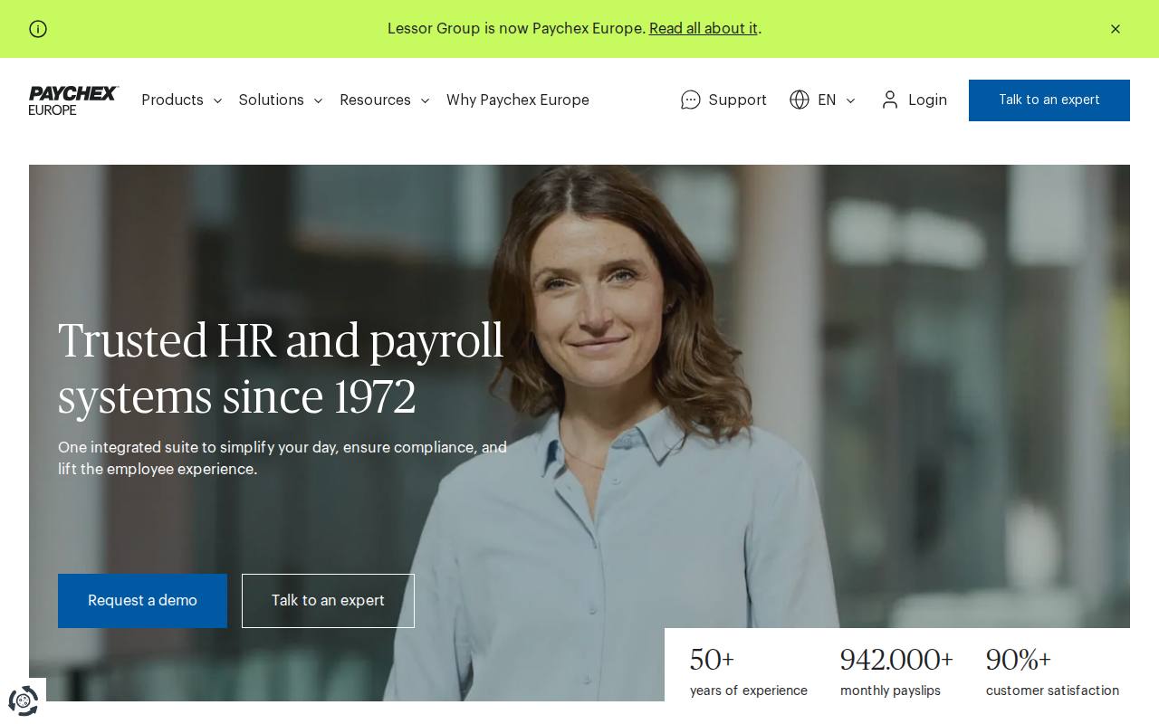 Paychex Europe screenshot