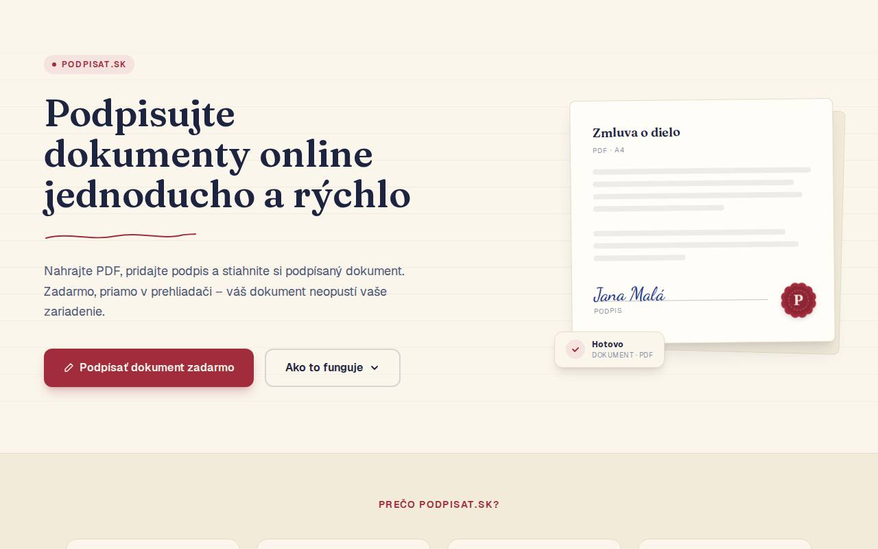 Podpisat.sk screenshot