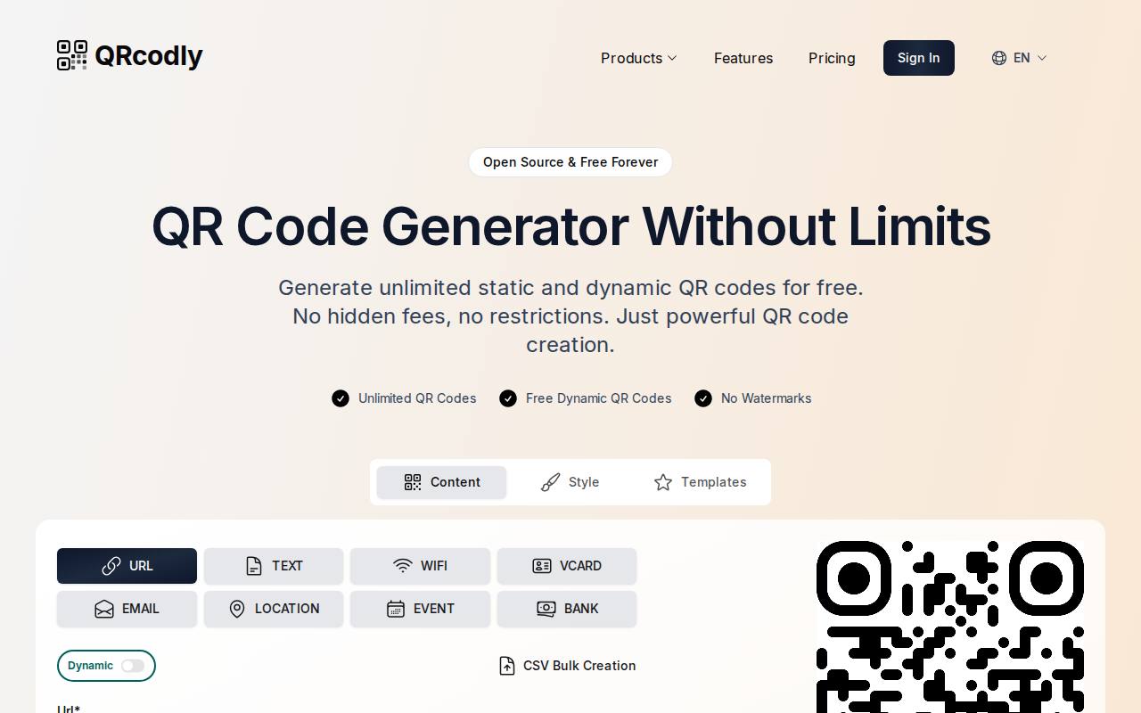 QRcodly screenshot