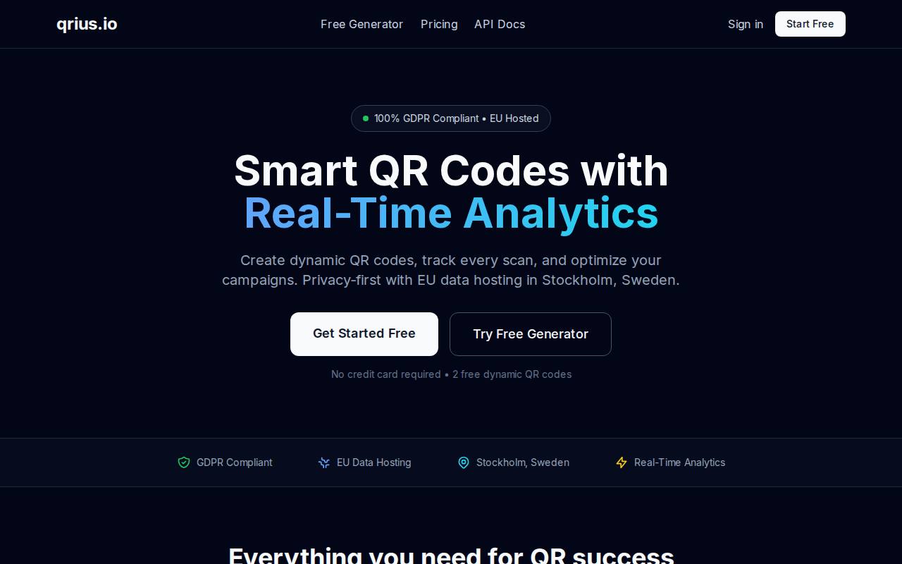 Qrius screenshot