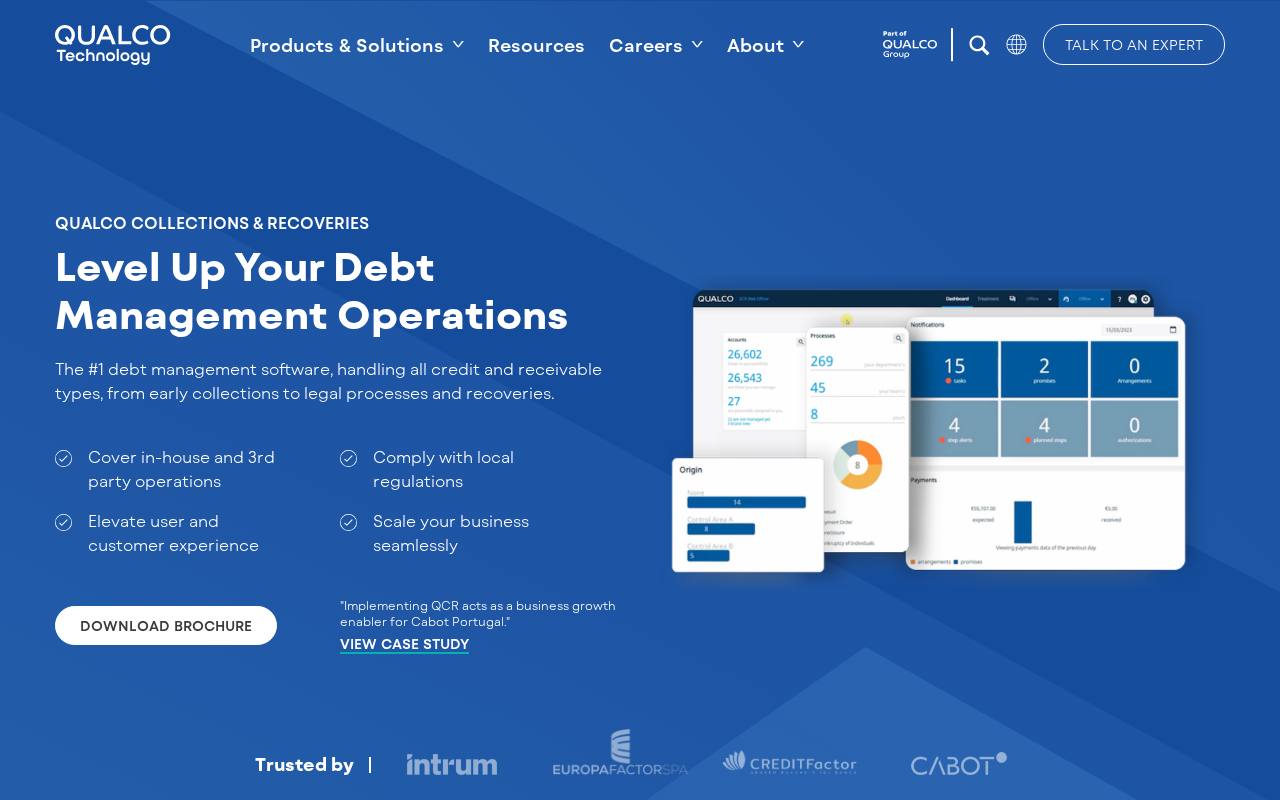 QUALCO Collections & Recoveries screenshot