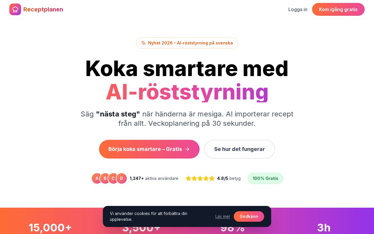 Receptplanen screenshot