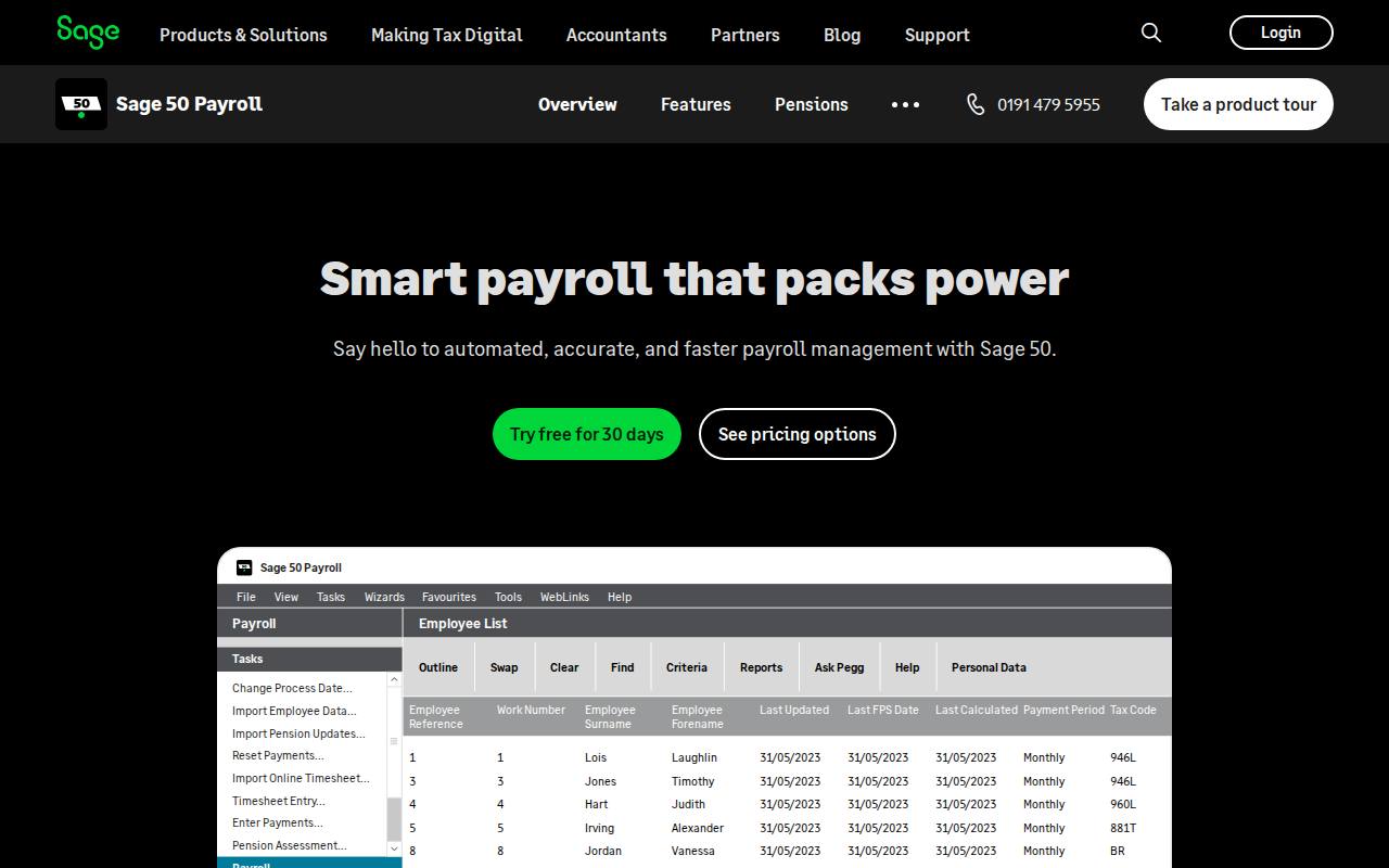 Sage 50 Payroll screenshot