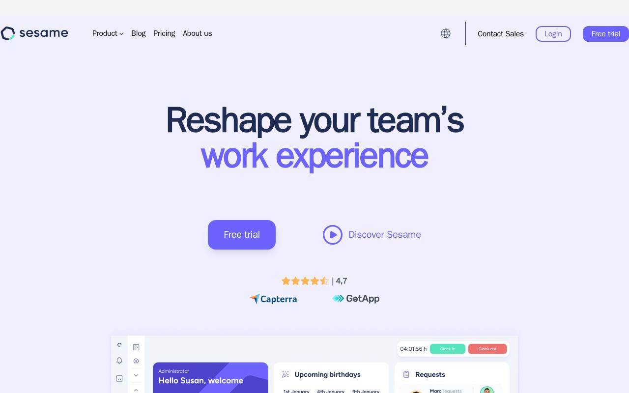 Sesame HR screenshot