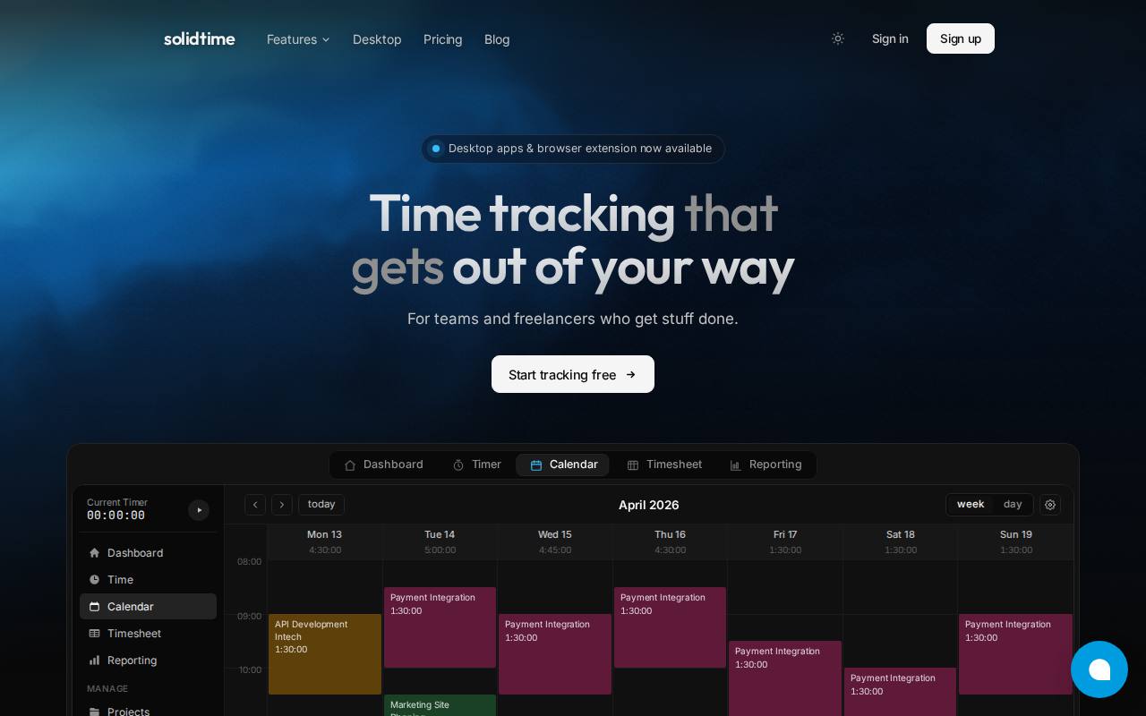 Solidtime screenshot