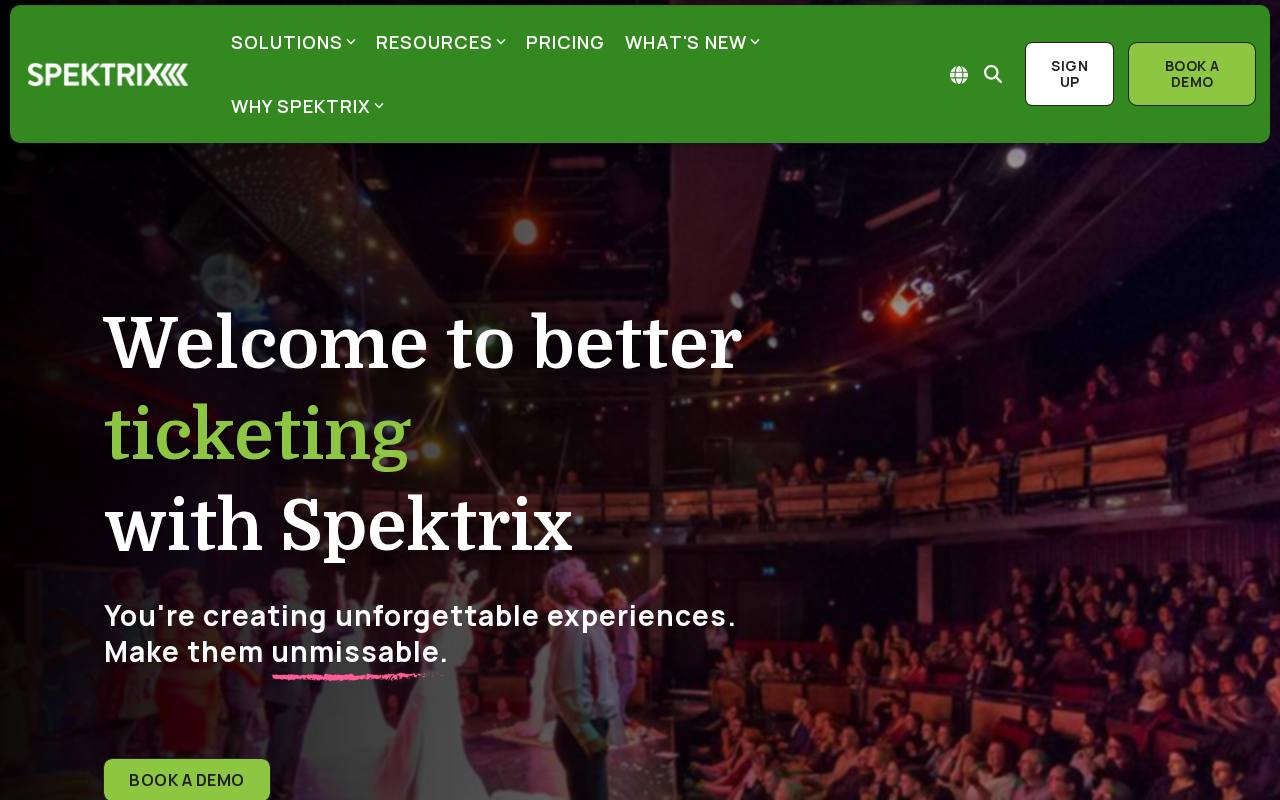 Spektrix screenshot