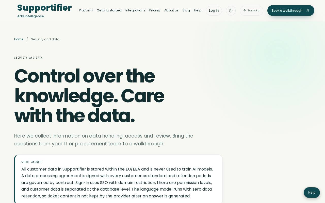 Supportifier screenshot