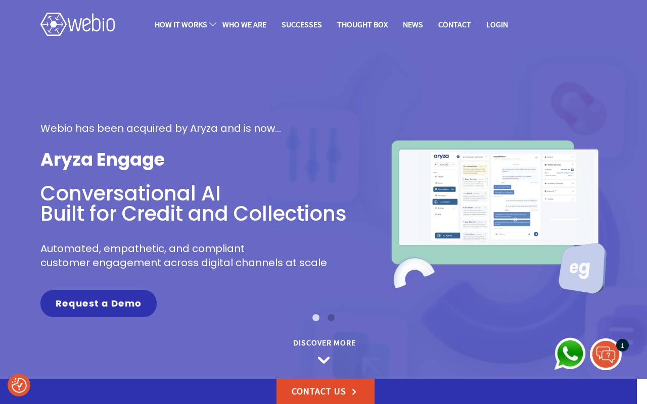 Webio (Aryza Engage) screenshot