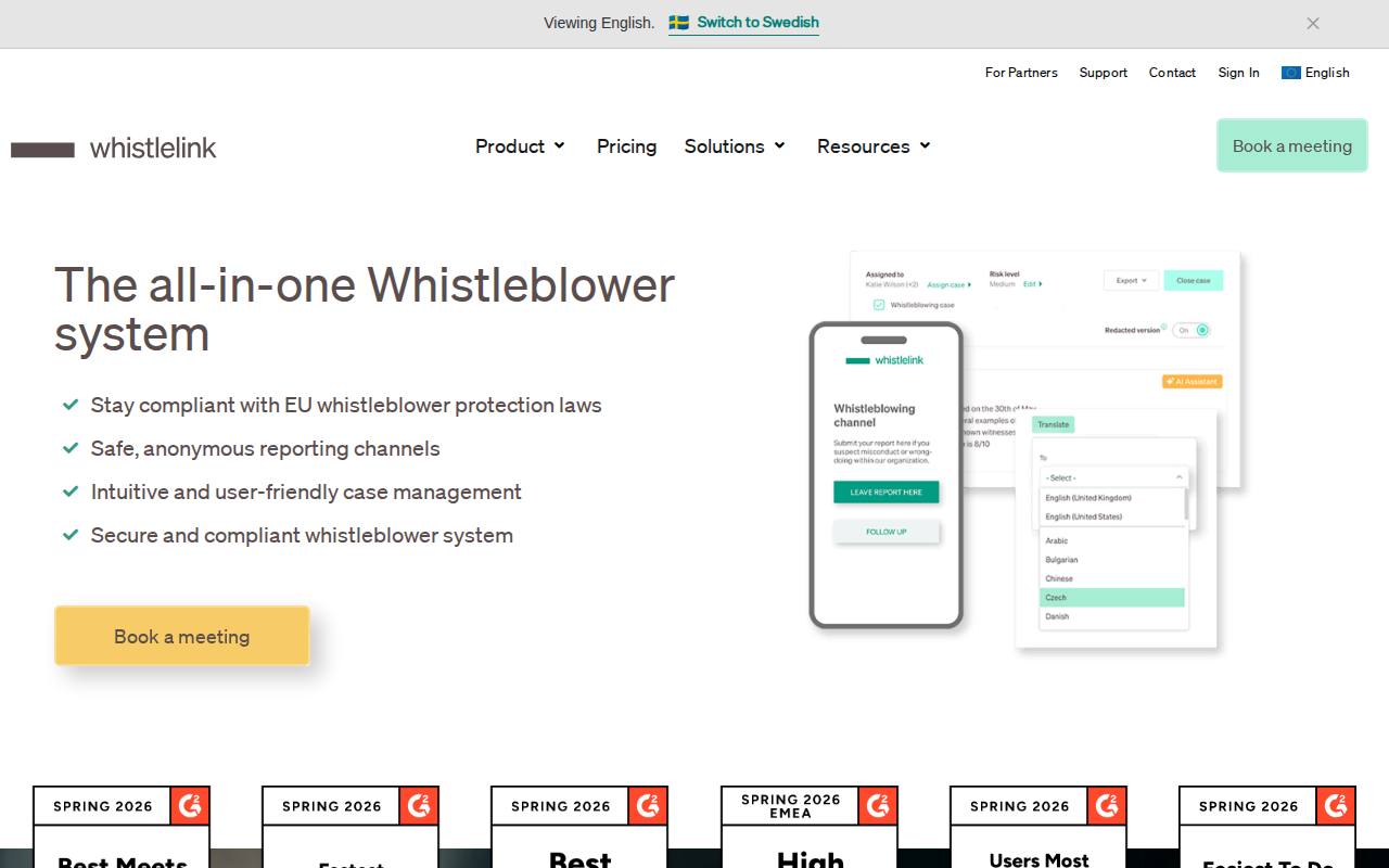 Whistlelink screenshot