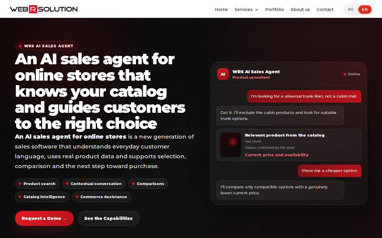 WRS AI Sales Agent screenshot