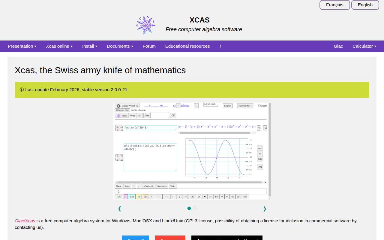 Xcas screenshot